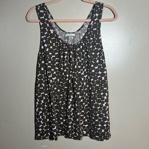 Garnet Hill Green Cotton Polka‎ Dot Tank Top | Medium